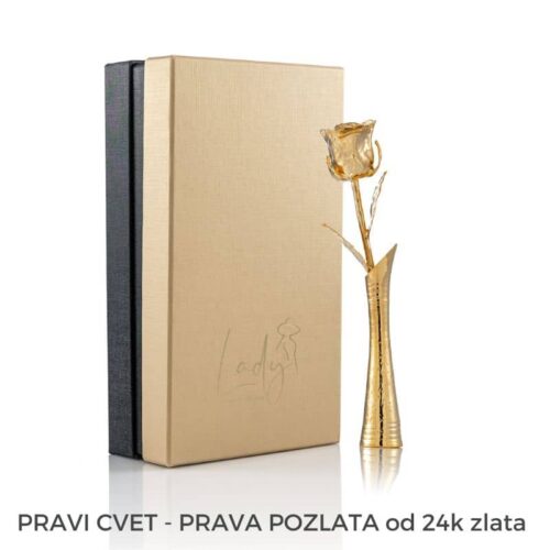 lady luxury gift box-Luxpokloni.rs-zlatna ruza-pozlata vaza-pozlaćena-24k zlata-poklon za nju-zenu-devojku-mamu-svadbu-8 mart-nova godina-Beograd